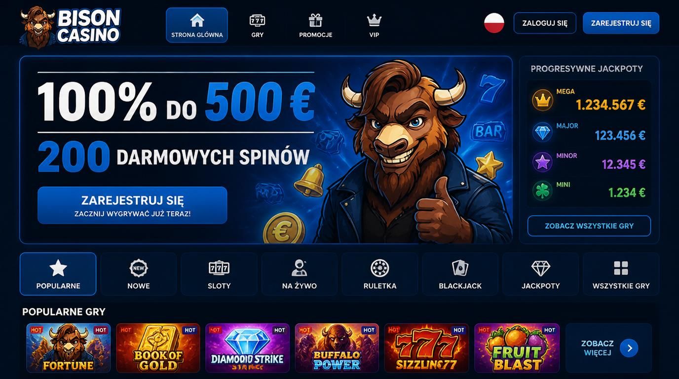 Gracz klikający „odbierz bonus powitalny” z dużą cyfrą 500 € i 200 spinów